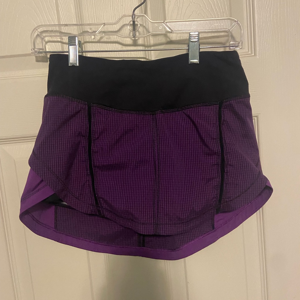 Purple Checkered Lulu Lemon Skirt
